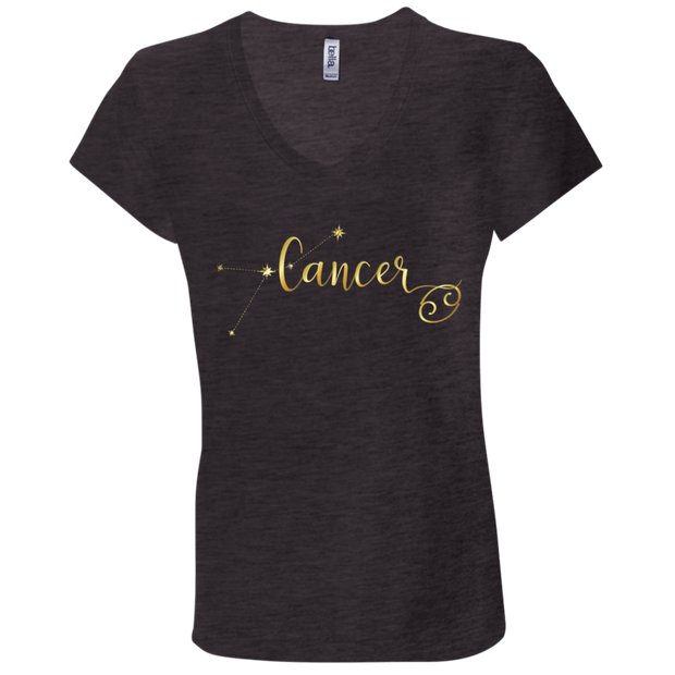 Cancer Ladies' Astrology V-Neck T-Shirt