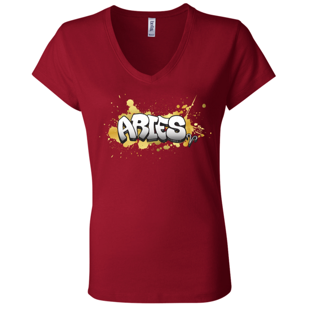 Aries Ladies' Astrology V-Neck T-Shirt