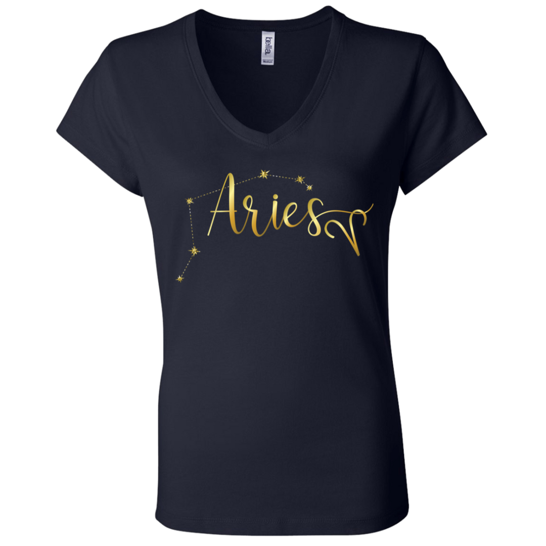 Aries Ladies' Astrology V-Neck T-Shirt