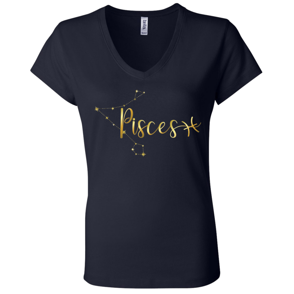 Pisces Ladies' Astrology V-Neck T-Shirt