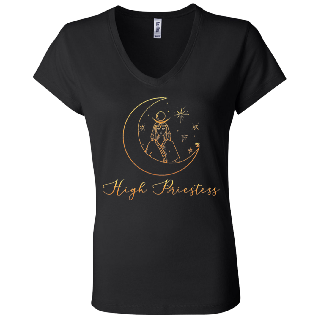 High Priestess Ladies' Tarot V-Neck T-Shirt