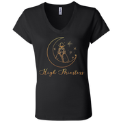High Priestess Ladies' Tarot V-Neck T-Shirt