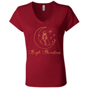 High Priestess Ladies' Tarot V-Neck T-Shirt