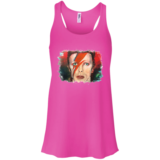 David Bowie Flowy Racerback Tank