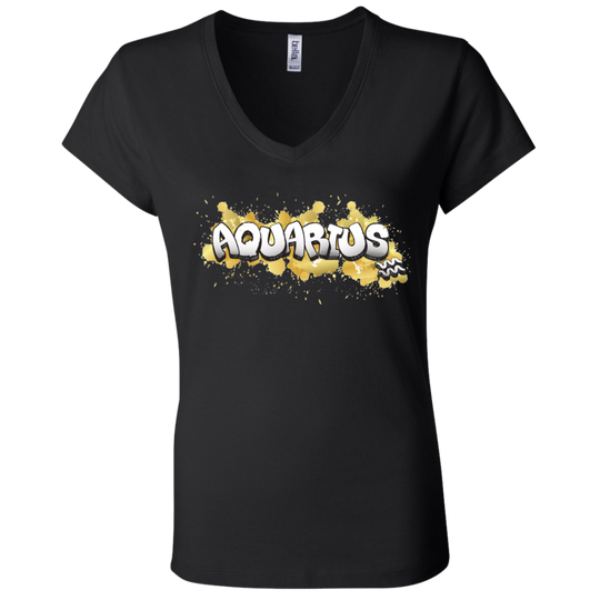 Aquarius Ladies' Astrology V-Neck T-Shirt