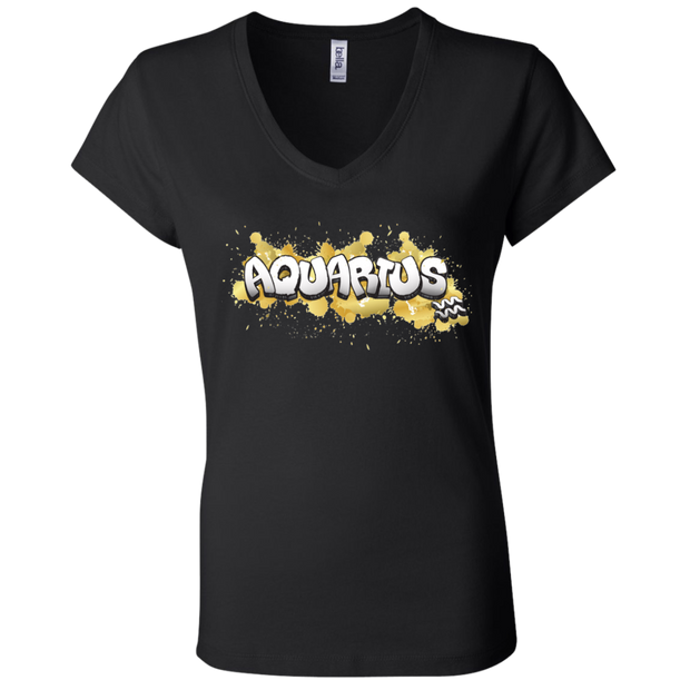 Aquarius Ladies' Astrology V-Neck T-Shirt