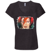 David Bowie Ladies' Jersey V-Neck T-Shirt