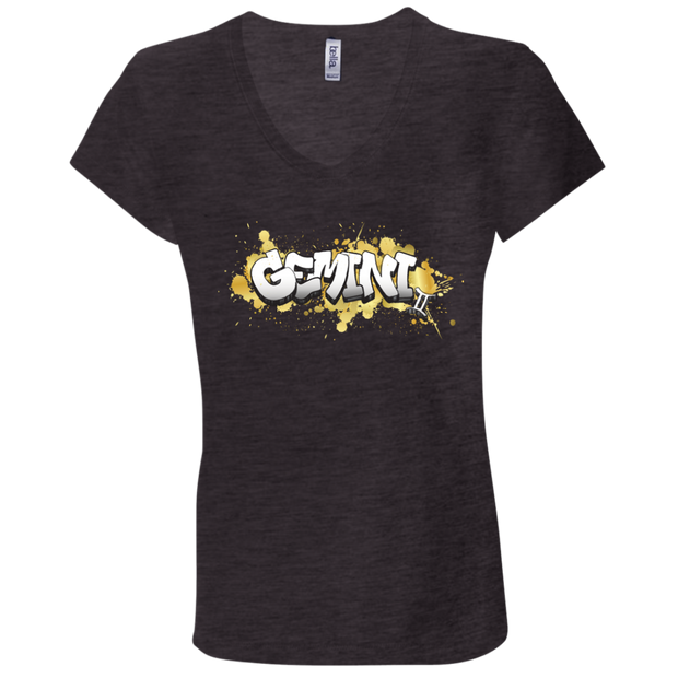Gemini Ladies' Astrology V-Neck T-Shirt