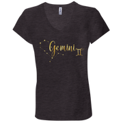 Gemini Ladies' Astrology V-Neck T-Shirt