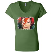 David Bowie Ladies' Jersey V-Neck T-Shirt