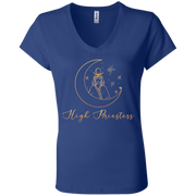 High Priestess Ladies' Tarot V-Neck T-Shirt