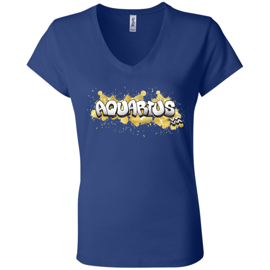 Aquarius Ladies' Astrology V-Neck T-Shirt