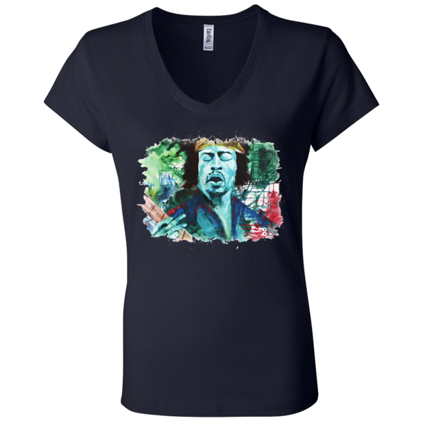 Jimi Hendrix Ladies' Astrology V-Neck T-Shirt