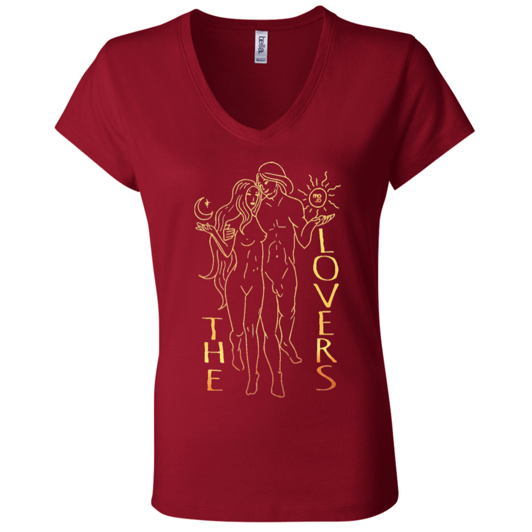 The Lovers Ladies' Tarot V-Neck T-Shirt