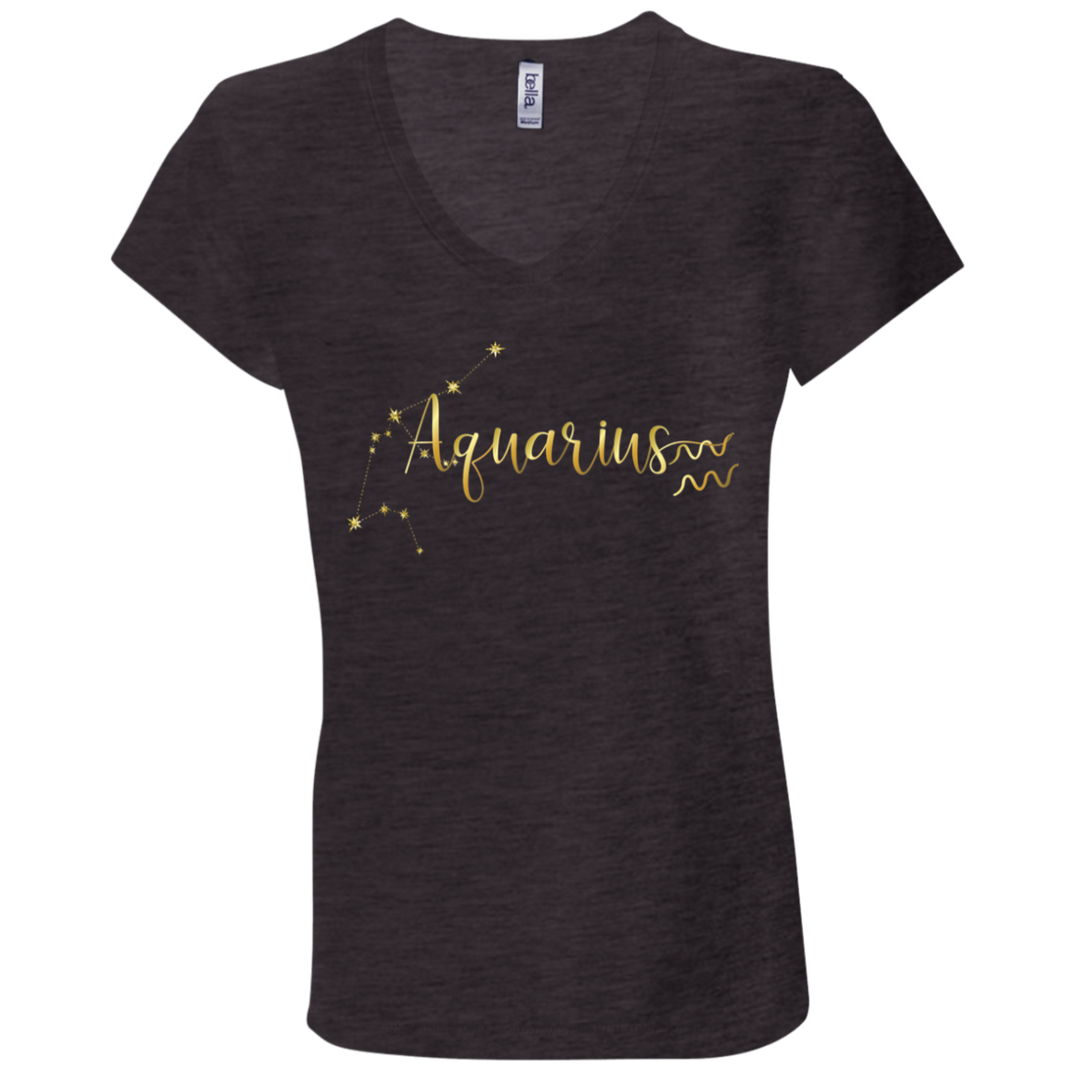 Aquarius Ladies' Astrology V-Neck T-Shirt