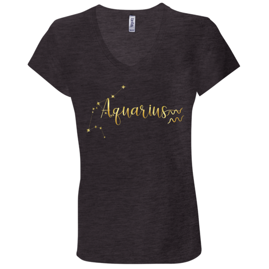 Aquarius Ladies' Astrology V-Neck T-Shirt