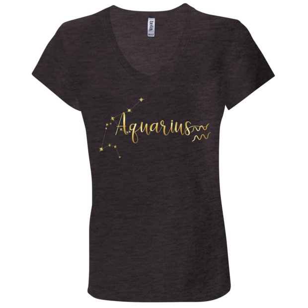 Aquarius Ladies' Astrology V-Neck T-Shirt