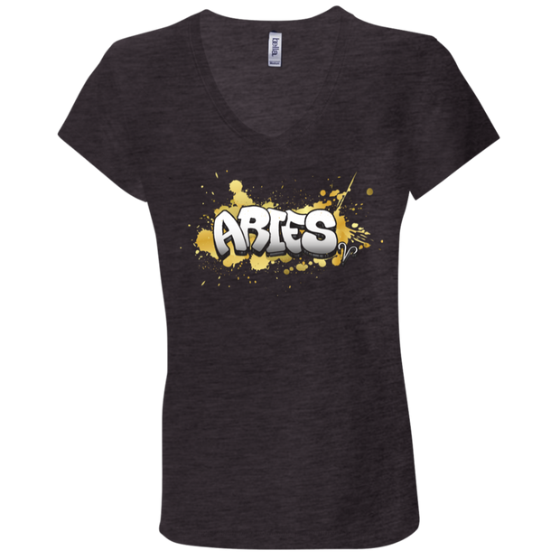 Aries Ladies' Astrology V-Neck T-Shirt