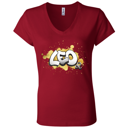 Leo Ladies' Astrology V-Neck T-Shirt