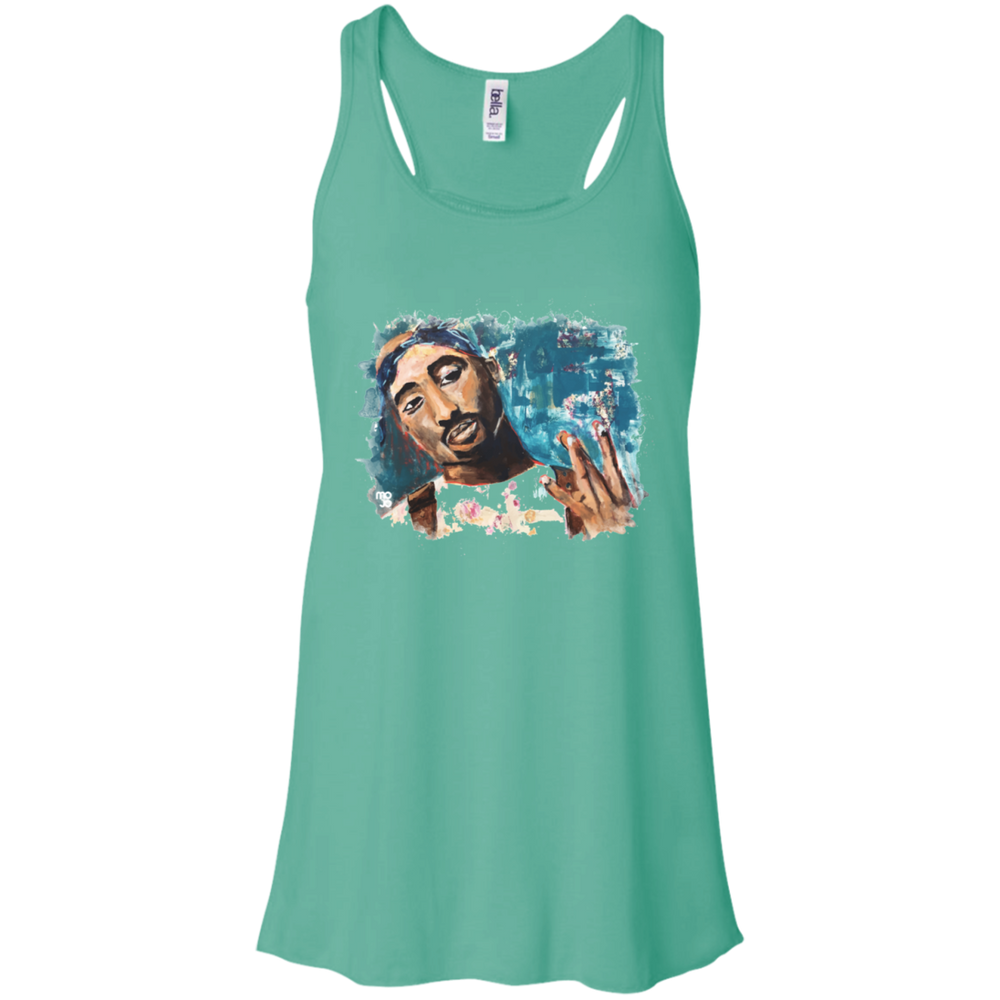 Tupac Flowy Racerback Tank