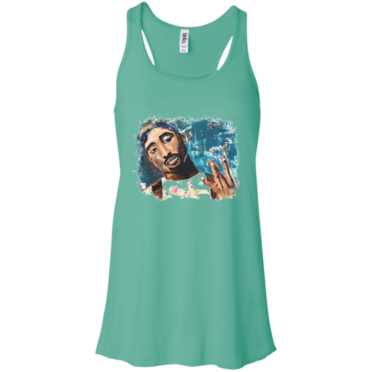 Tupac Flowy Racerback Tank