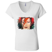 David Bowie Ladies' Jersey V-Neck T-Shirt