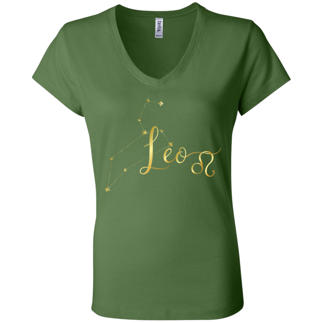 Leo Ladies' Astrology V-Neck T-Shirt
