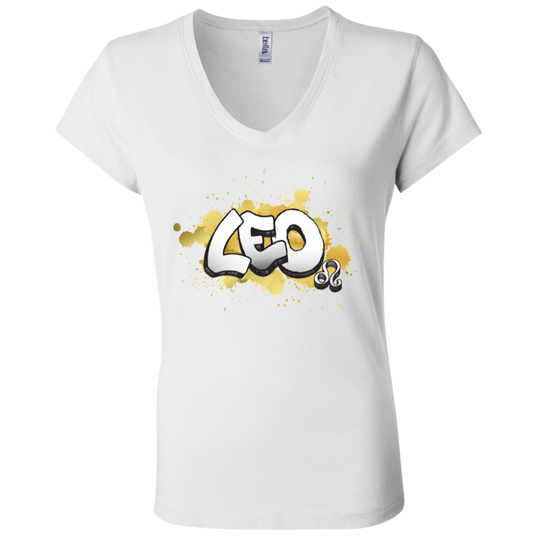 Leo Ladies' Astrology V-Neck T-Shirt