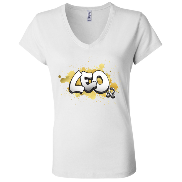 Leo Ladies' Astrology V-Neck T-Shirt