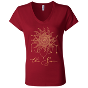The Sun Ladies' Tarot V-Neck T-Shirt