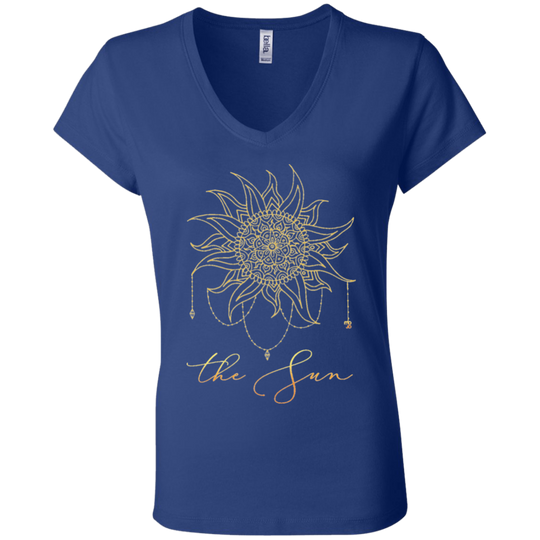 The Sun Ladies' Tarot V-Neck T-Shirt