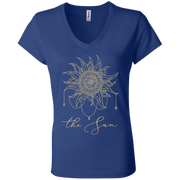The Sun Ladies' Tarot V-Neck T-Shirt