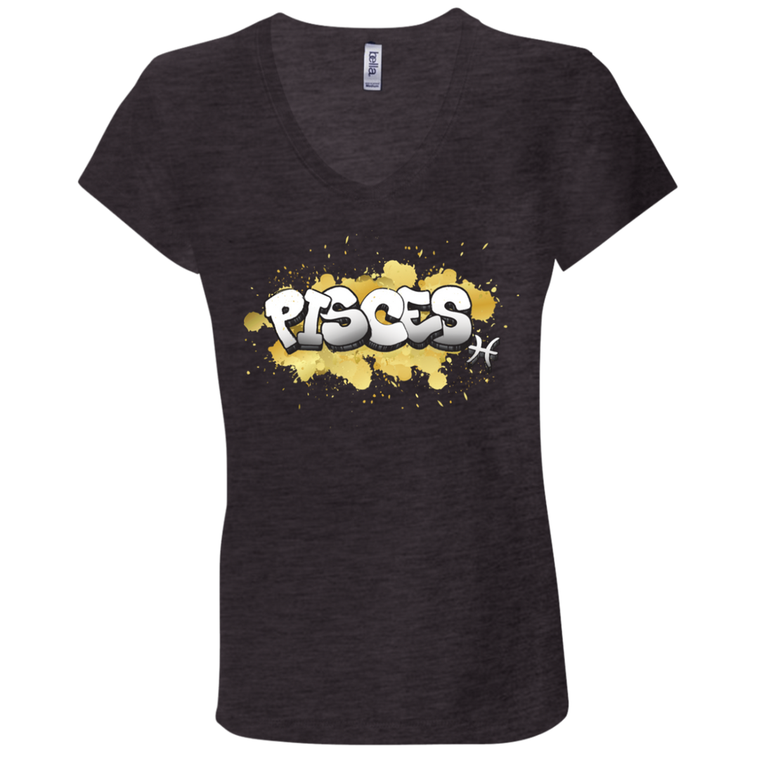 Pisces Ladies' Astrology V-Neck T-Shirt