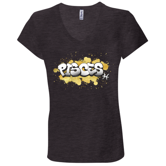Pisces Ladies' Astrology V-Neck T-Shirt