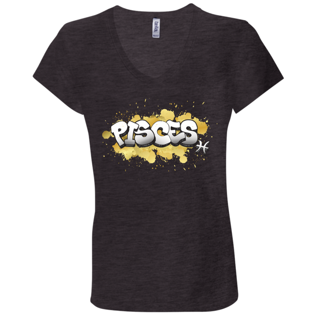 Pisces Ladies' Astrology V-Neck T-Shirt