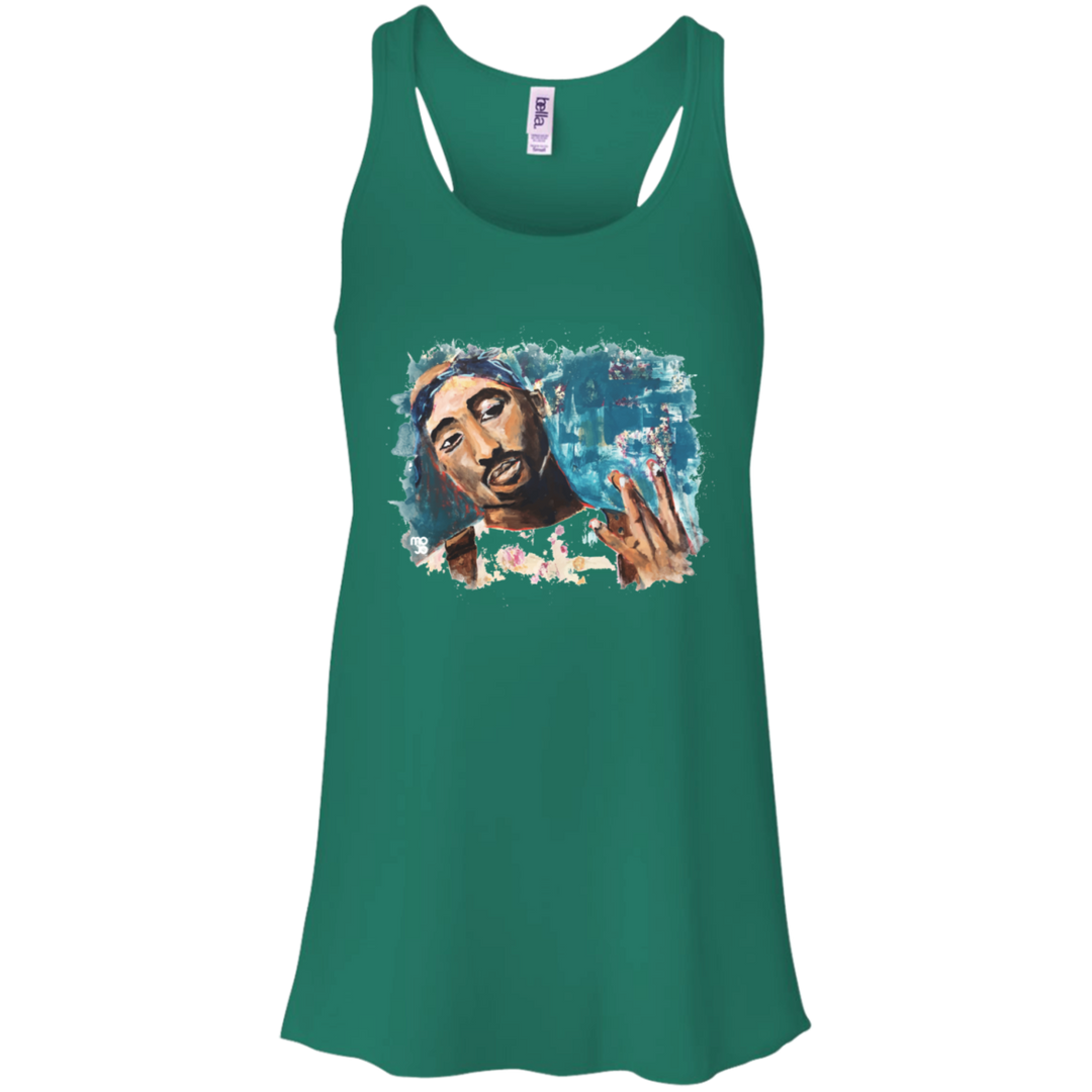 Tupac Flowy Racerback Tank