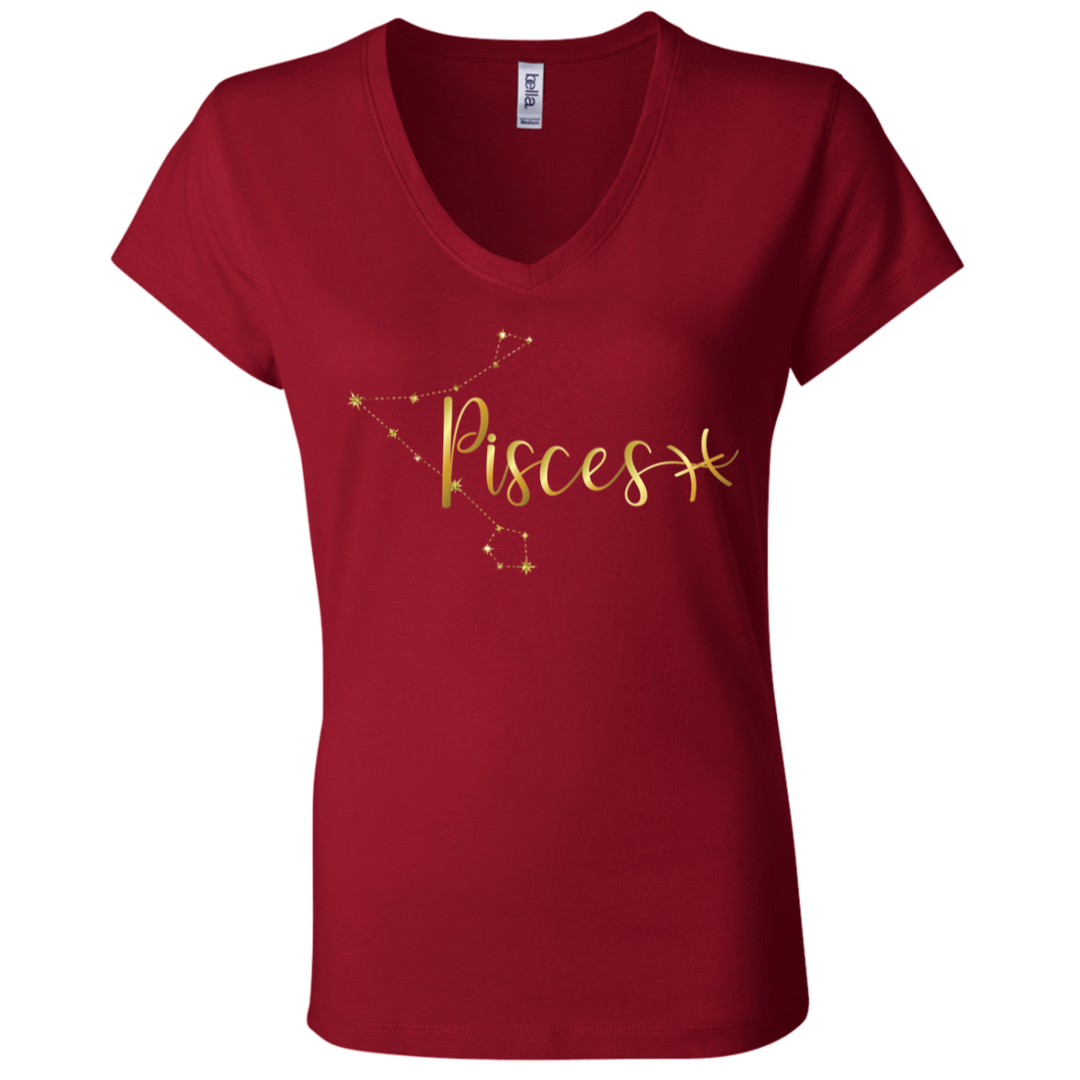 Pisces Ladies' Astrology V-Neck T-Shirt