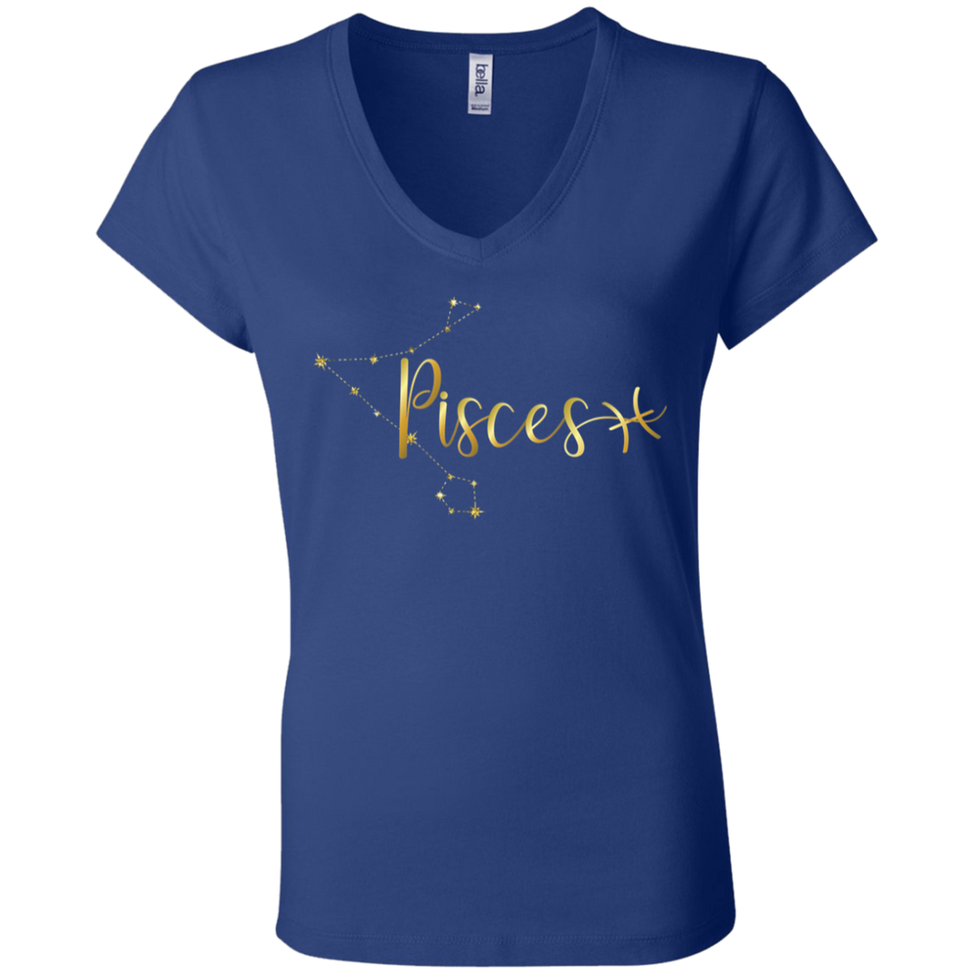 Pisces Ladies' Astrology V-Neck T-Shirt