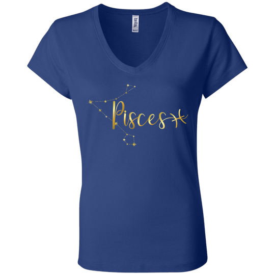 Pisces Ladies' Astrology V-Neck T-Shirt
