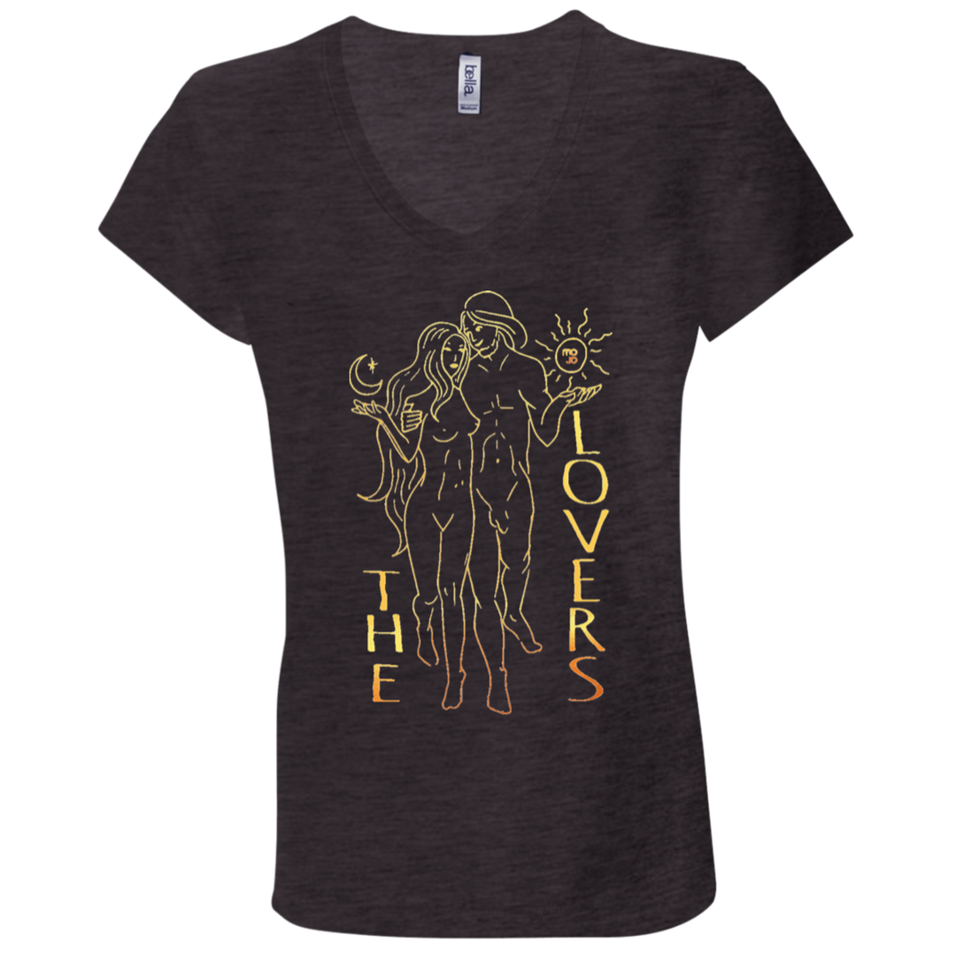 The Lovers Ladies' Tarot V-Neck T-Shirt