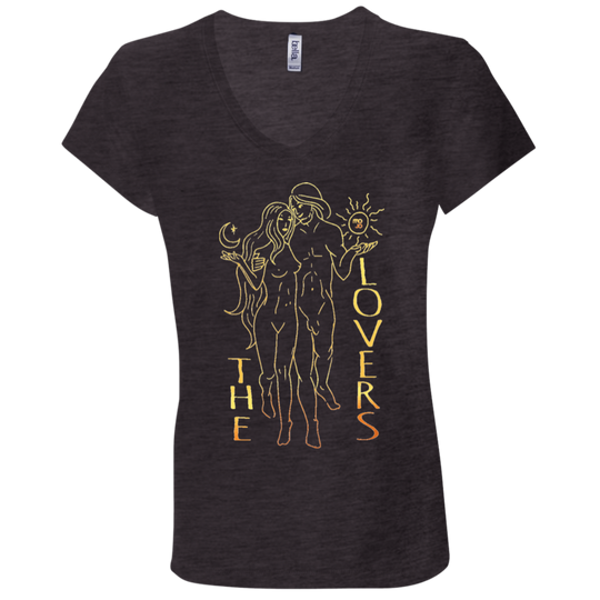 The Lovers Ladies' Tarot V-Neck T-Shirt