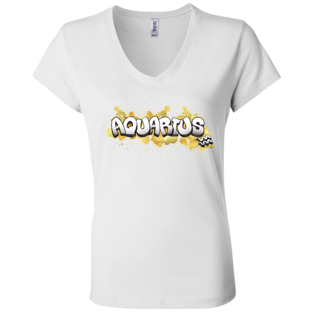 Aquarius Ladies' Astrology V-Neck T-Shirt