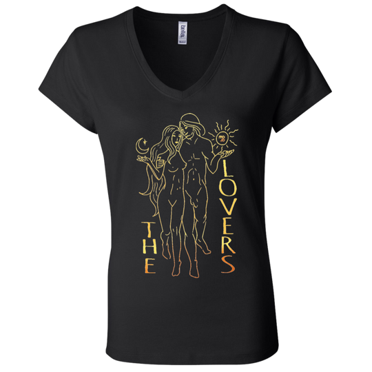 The Lovers Ladies' Tarot V-Neck T-Shirt