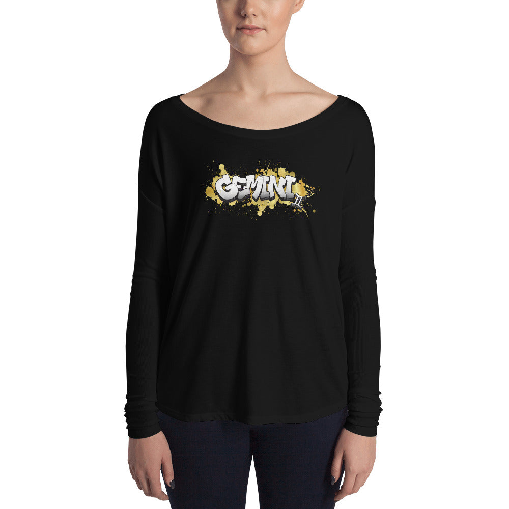 Gemini Women's Flowy Astrology Long Sleeve Tee