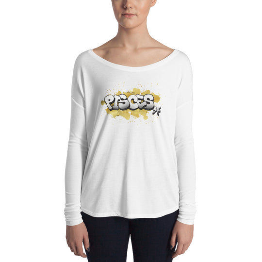 Pisces Women's Flowy Astrology Long Sleeve Tee