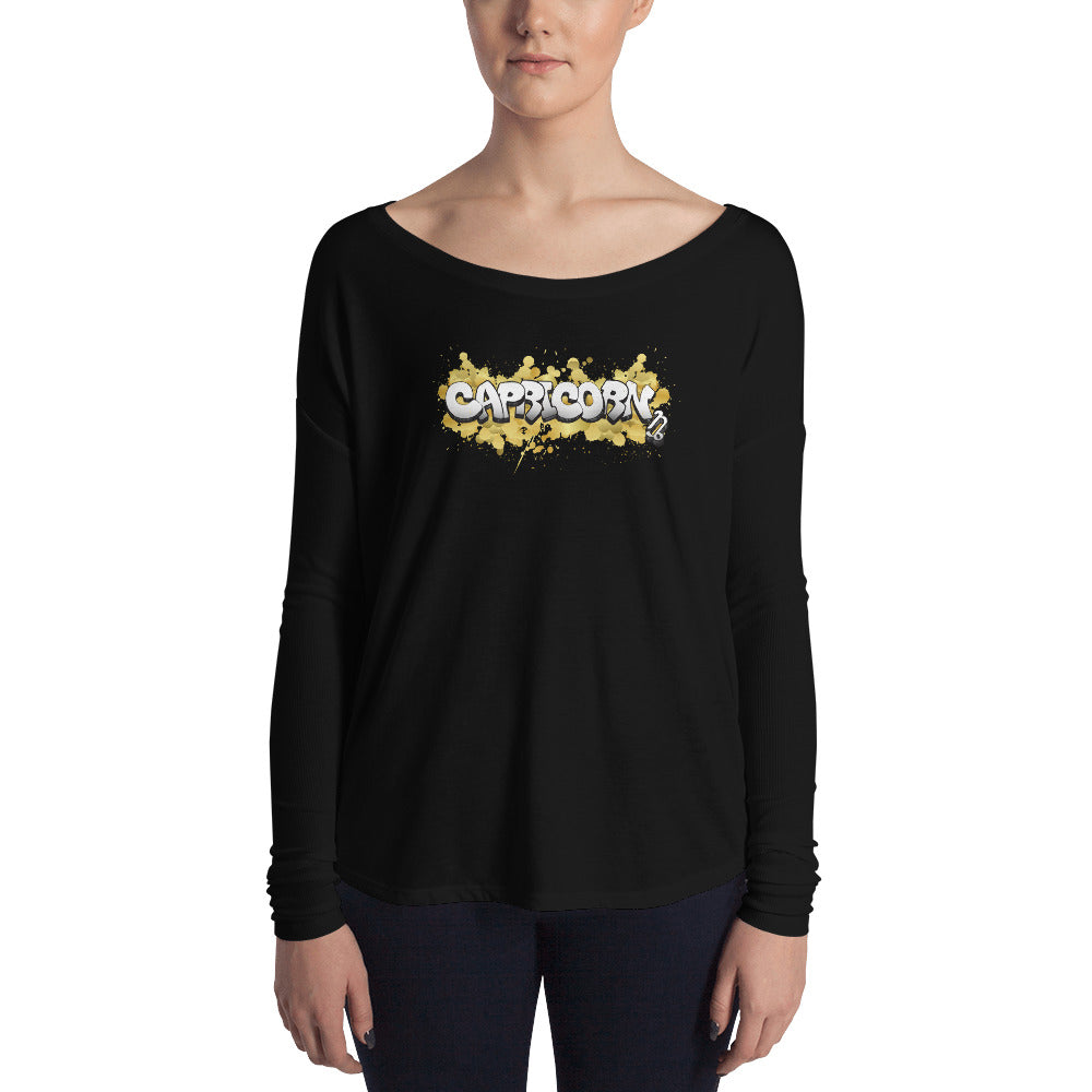 Capricorn Women's Flowy Astrology Long Sleeve Tee