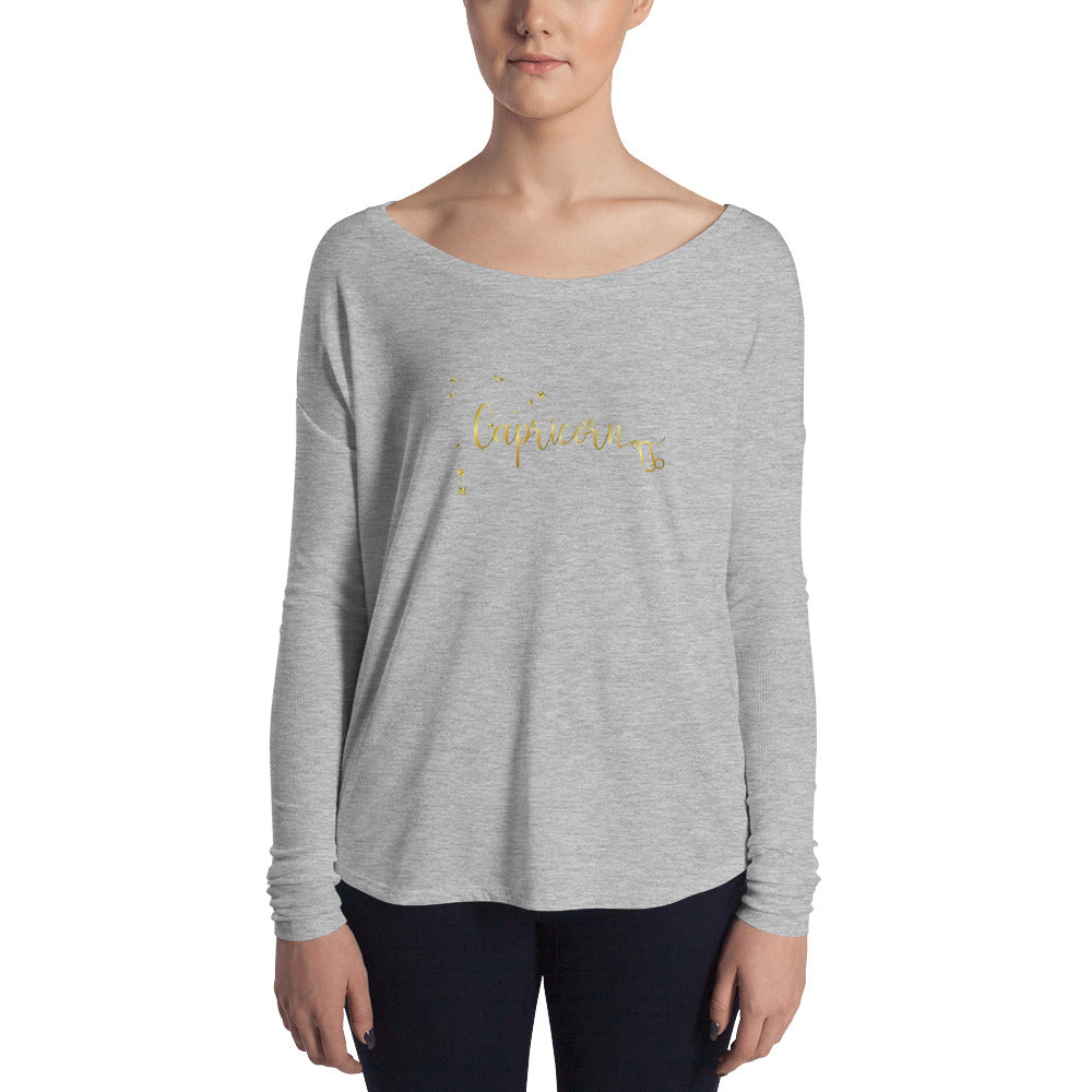 Capricorn Women's Flowy Astrology Long Sleeve Tee