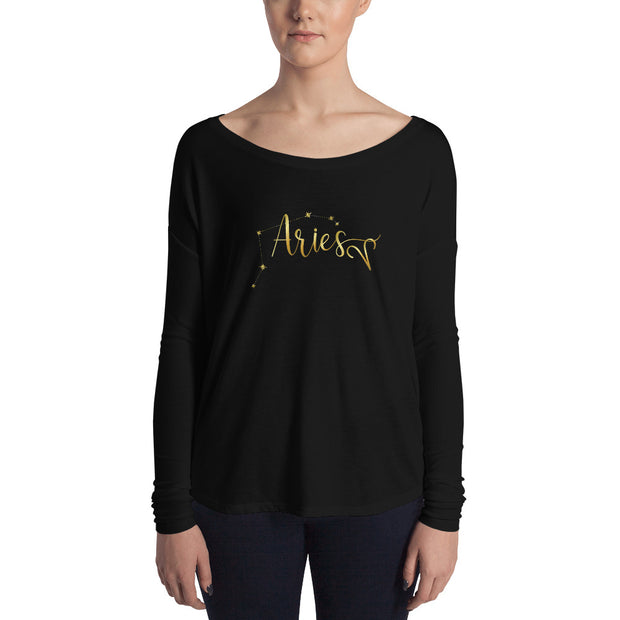 Aries Women's Flowy Astrology Long Sleeve Tee