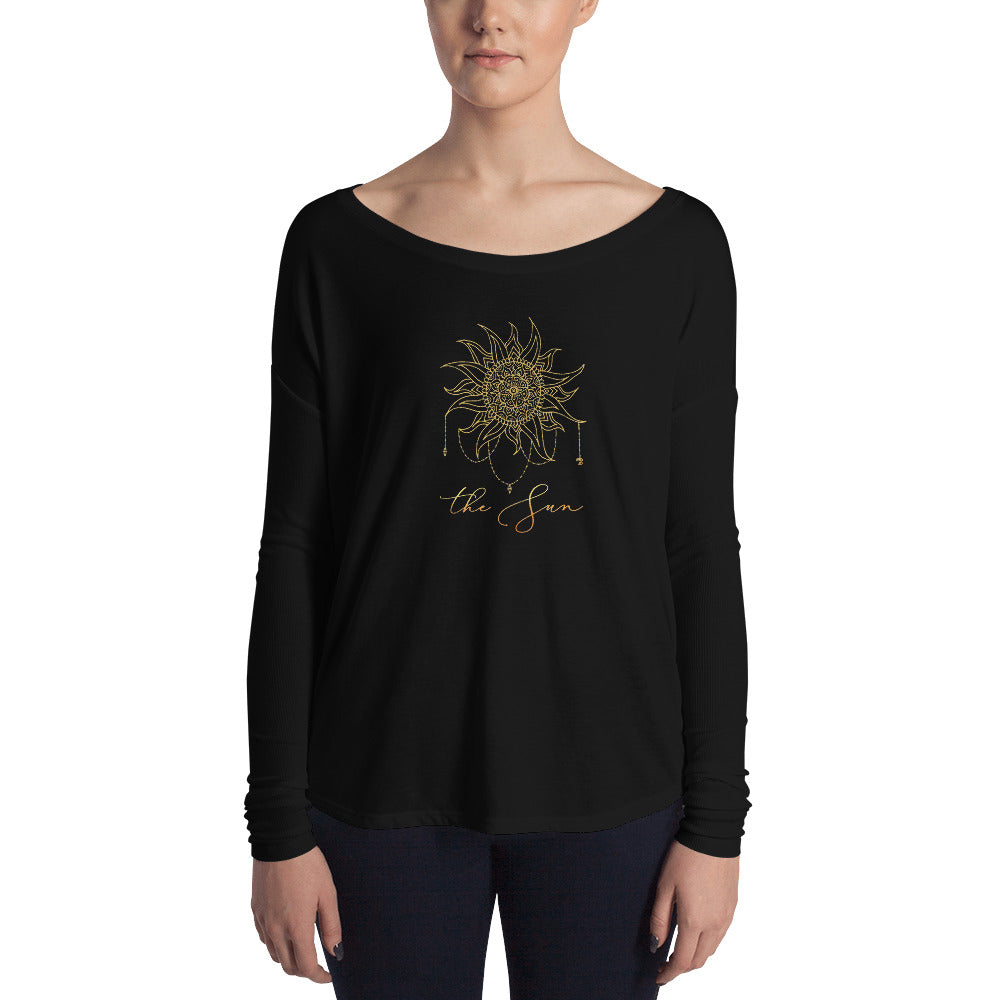 The Sun Women's Flowy Tarot Long Sleeve Tee