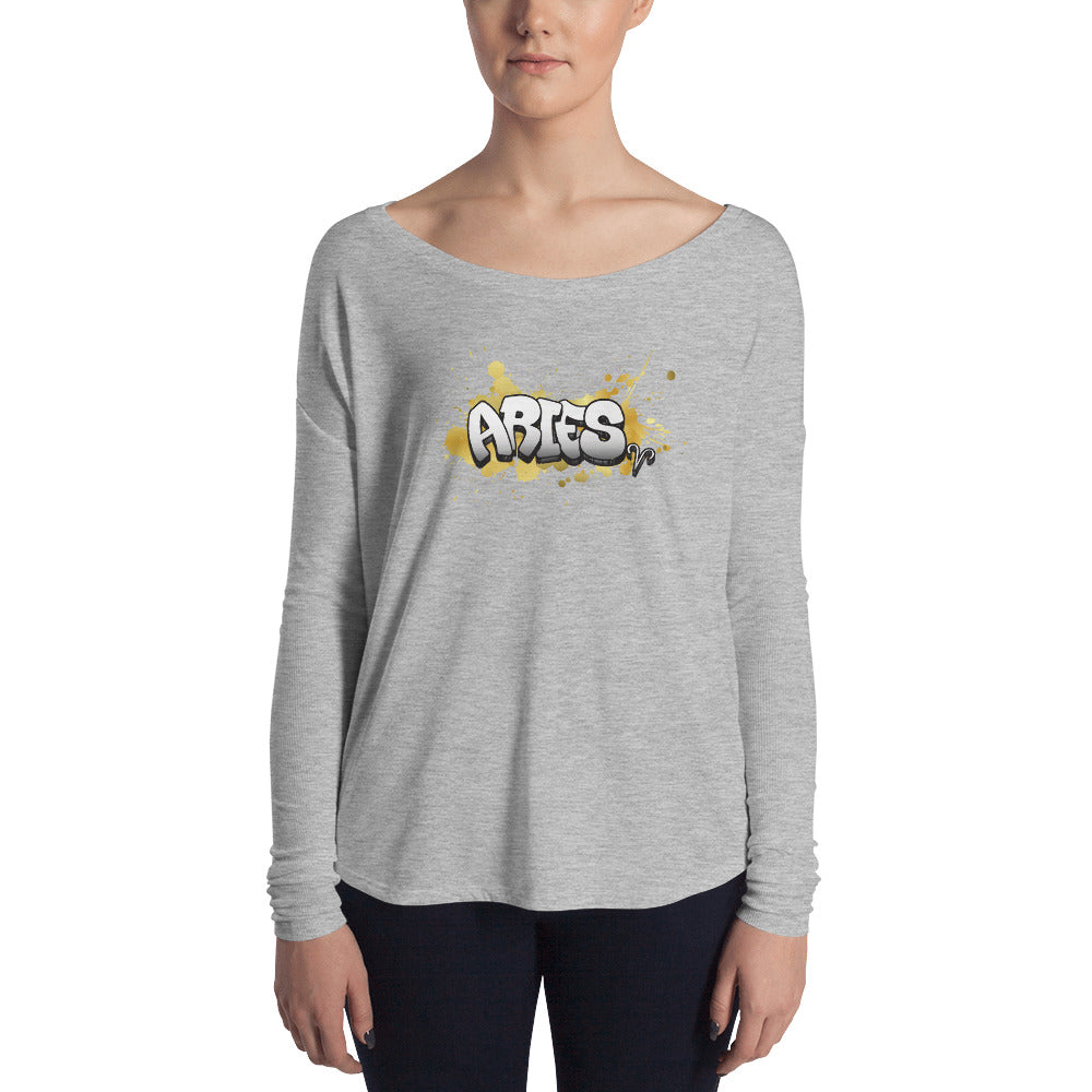 Aries Women's Flowy Astrology Long Sleeve Tee
